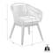 Armen Living Tutti Frutti Indoor Outdoor Dining Chair in Dark Eucalyptus Wood with Gray Rope and Gray Cushion LCTFSIGRY - alternate 8